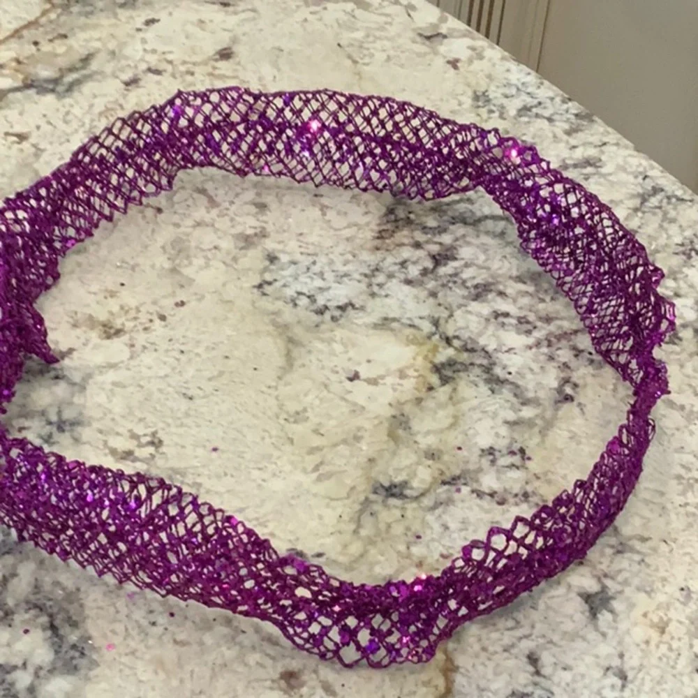 Purple Glitter Halloween Ribbon 48” long